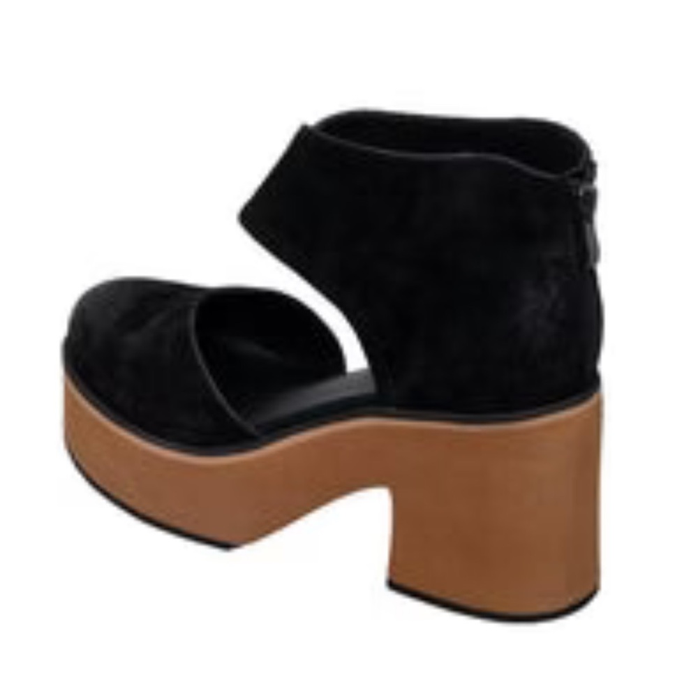 Antelope Iris Suede Wedge Chuck Heel Closed Toe Clogs 10 NWOB - Picture 3 of 13